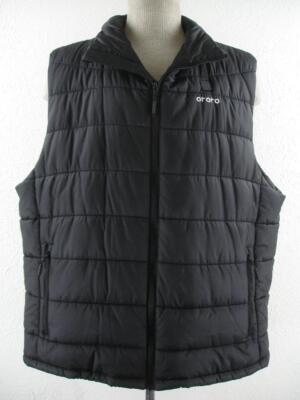 Ororo Mens 2XL Black Embroidered Chest Logo Heated Puffer Vest