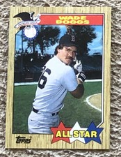 1987 Topps #608 Wade Boggs Boston Red Sox All-Star Baseball Card