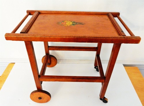 Antique Childs Tea Party Tea Cart Trolley