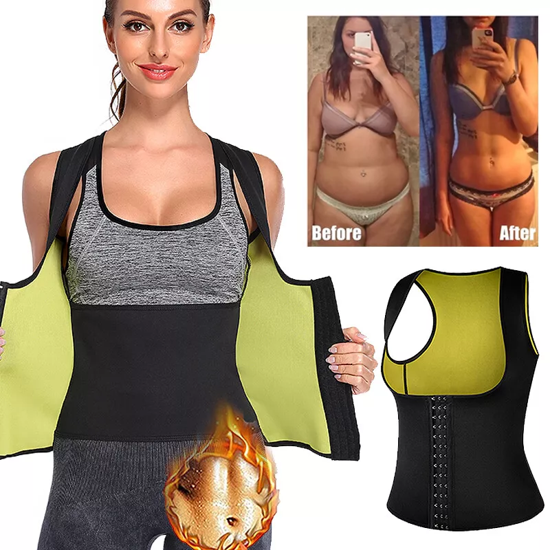 US Best Neoprene Waist Trainer Corset Sweat Vest Weight Loss Fajas Body  Shaper