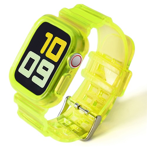 TPU Clear Sport Band + Case for Apple Watch Series 9 8 7 6 5 4 SE 40/44/41/45mm - Picture 12 of 19