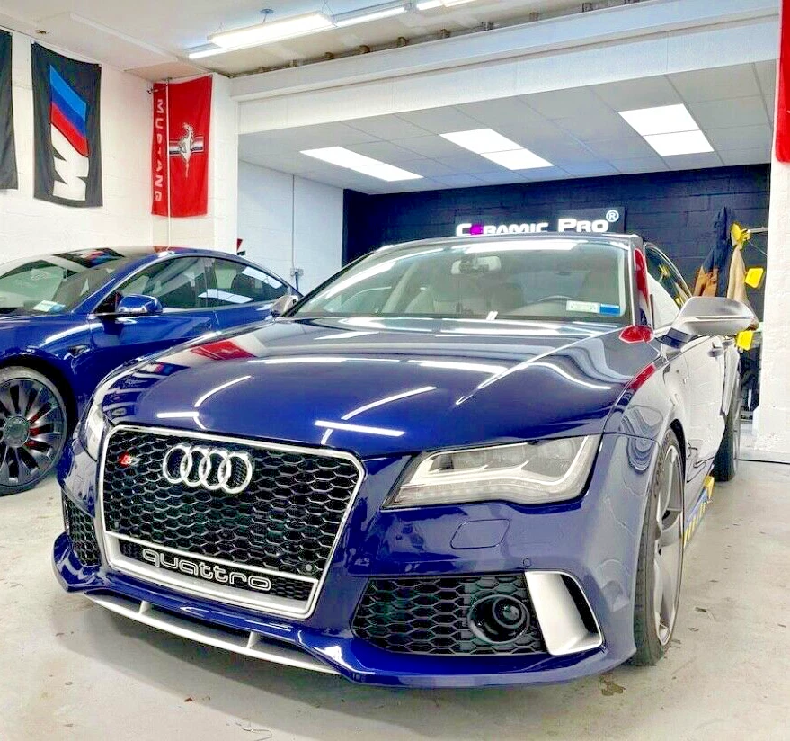 Parachoques delantero BKM RS7 Style Upgrade opción plateada, se adapta a Audi A7 S7 RS7 C7 Foto 2 de 4