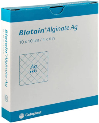 Biatain Alginat Verband AG 10cm x 10cm x 10