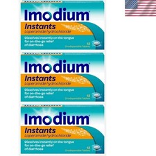 Instant Diarrhea Relief - 12 Melts x 3 Packs for Fast Relief Anytime