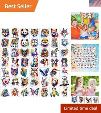 160 PCS 30 Sheets Watercolor Animals Temporary Tattoos for kids - Individuall...