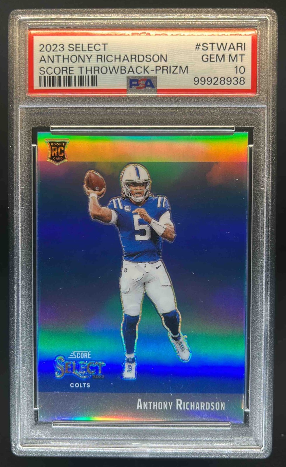 Anthony Richardson Panini Select Score Select Throwback #STWARI Prizm