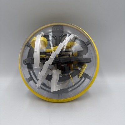 The Original Perplexus  Rookie - Challenging 3D Maze Ball Toy Gray Yellow White