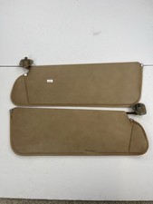 Vintage Sunvisors Brown Leather Vinyl Driver Passenger Set Unknown Make Model Vintage Sunvisors Brown Leather Vinyl Driver Passenger Set Unknown Make Model