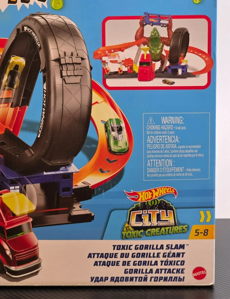 Hot Wheels HBY95 City Toxic Gorilla Slam - Lights & Sounds with Diecast Car - Image 2 of 4