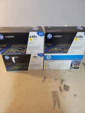 HP 648A CE262A Yellow Toner Cartridge Genuine New Open Box Lot Of 4 Free Ship