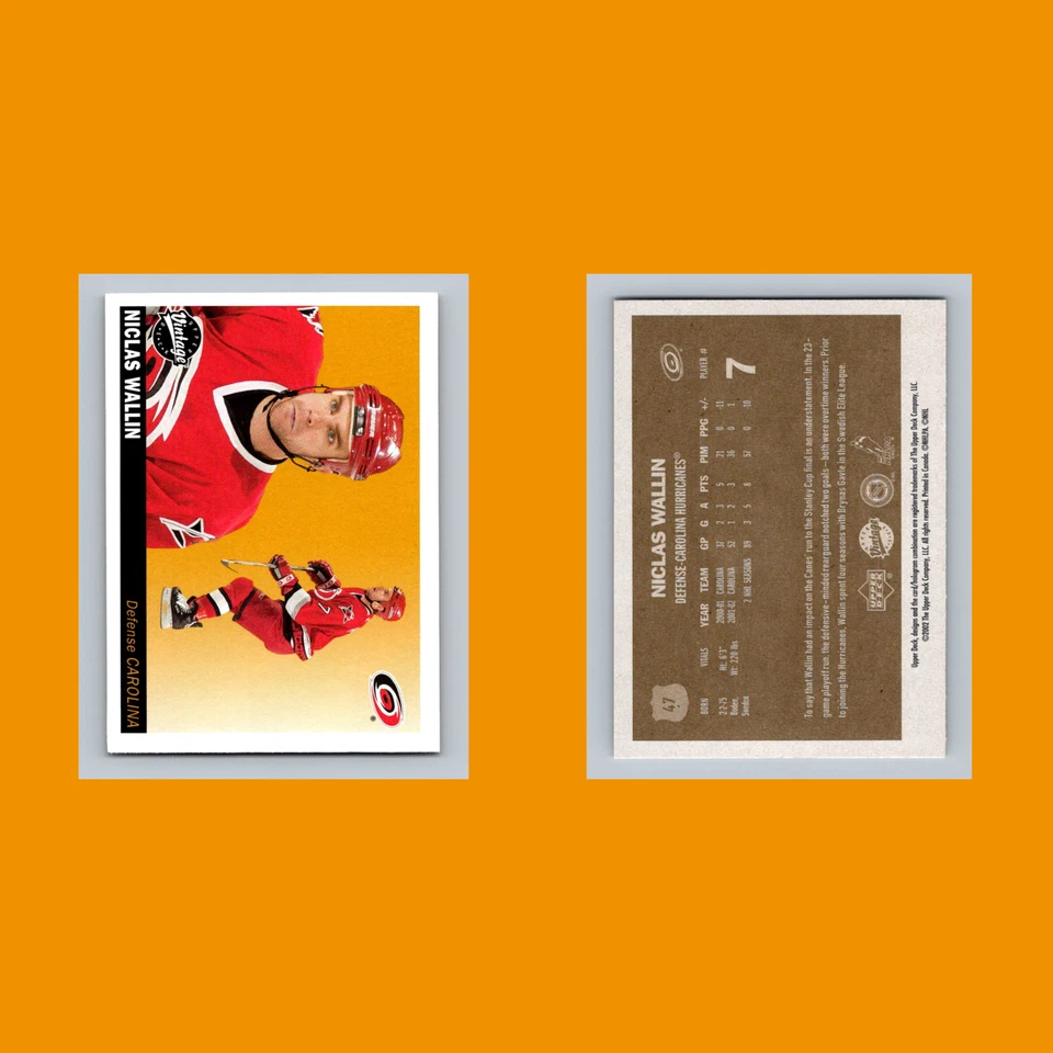 Niclas Wallin #47 2002-03 Upper Deck Vintage Carolina Hurricanes Hockey Card NHL - Image 3 of 3