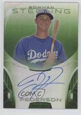 2013 Bowman Sterling Prospect Green Refractor 72/125 Joc Pederson Auto 3g3