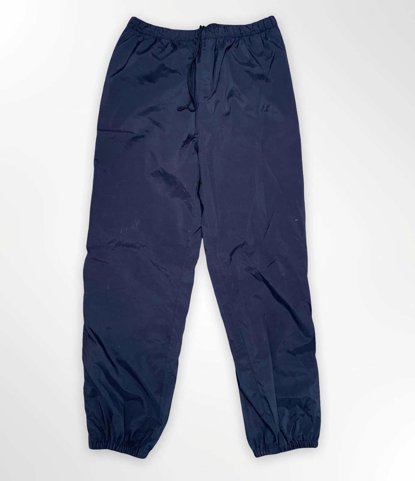 Vintage REI Nylon Wind Pants Mens XLT Black Packable Hiking Jogger Drawstring