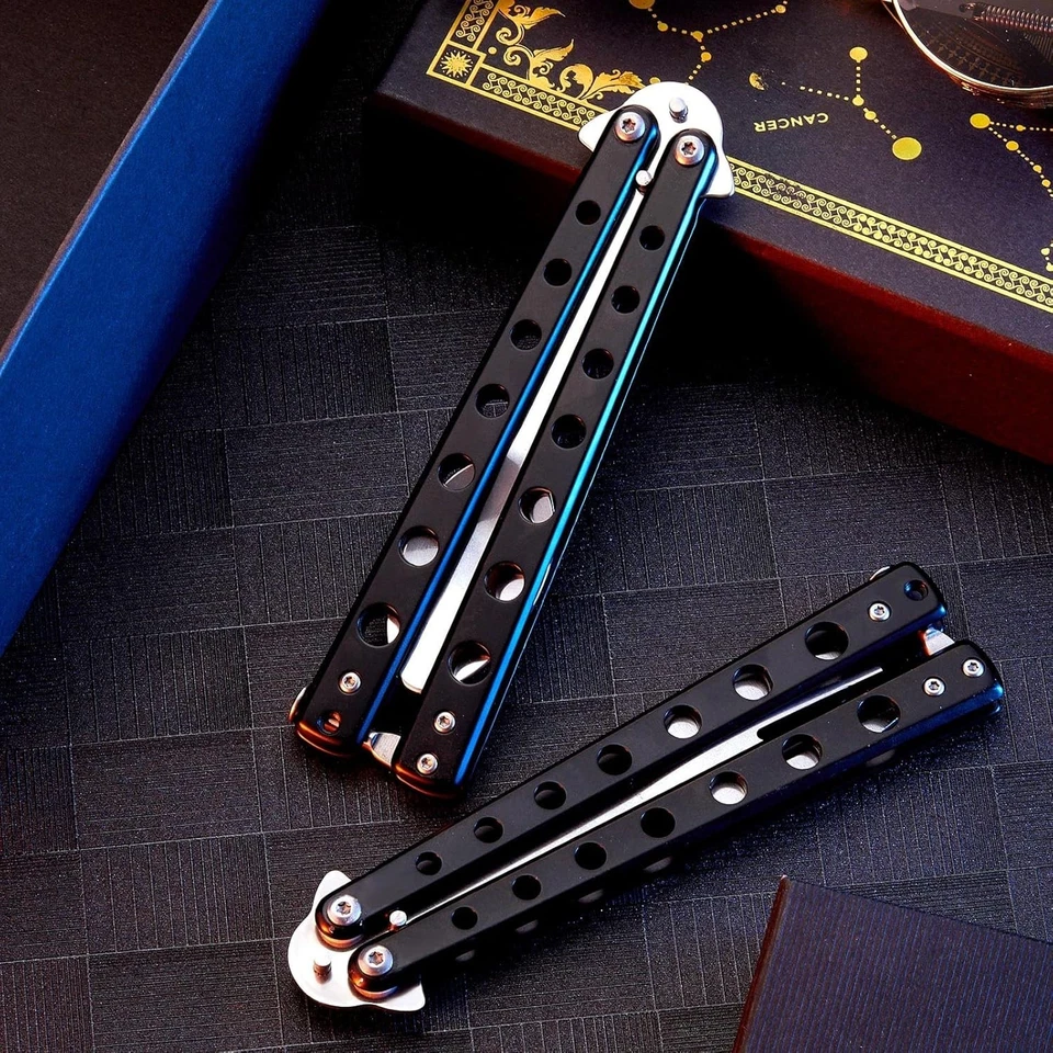 2 Pcs Butterfly Fork and Spoon Set, Tactical Folding Black - Image 4 of 4