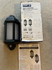 Fusion Half Lantern Black Outdoor Light