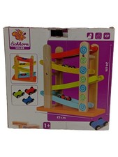 Eichhorn Color Farb-Rennbahn Holz Kugelbahn ab 12 Monate Mehrfarbig 25x24cm