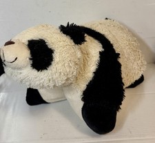 Pillow Pets Panda Plush 18  Folding Stuffed Animal Pillow Black White Fast Ship