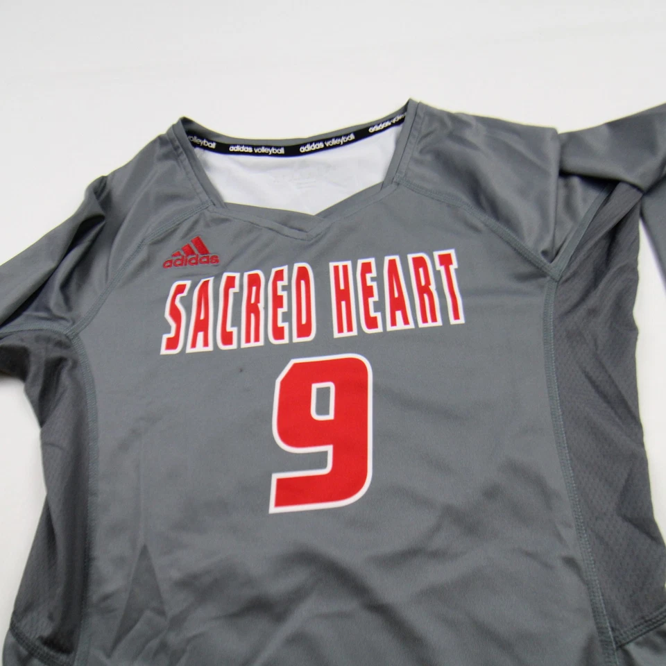 Camiseta deportiva Sacred Heart Pioneers Adidas Climacool Game - Voleibol para mujer usada Foto 3 de 4