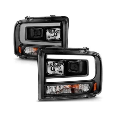 ANZO Black LED U-Bar Headlights For Ford Excursion (00-04)/F250/F350/F450 (99-04