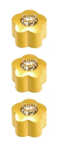 SET 3, 6, or 12 CAFLON BLU CRYSTAL INSET SHAPES GOLD EAR PIERCING STUD EARRINGS - Picture 12 of 25