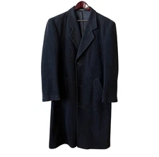 Joseph Feiss Overcoat Mens 42L Charcoal Grey Wool Cashmere Blend Topcoat