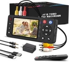 VHS to Digital Converter, 4" HD Screen, Video Capture Recorder, Convert to MP4