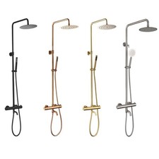 3 Way Wall Mount Thermostatic Bathroom Shower System Shower Faucet Set Mixer Tap