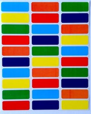 Colored Coding Labels Rectangular 1.375 inch by 0.5 Inch - Assorted Colors