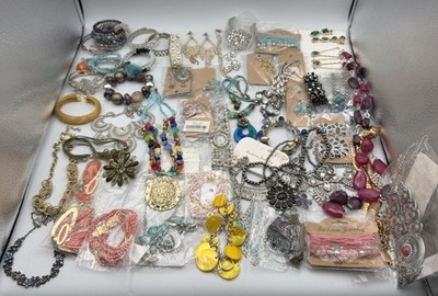 Huge Fashion Jewelry Lot Necklaces Bracelets Earrings Mixed Styles Boho