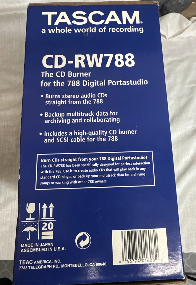 TASCAM/TEAC EXTERNAL SCSI CD-RECORDER CD-RW788 FOR PORTASTUDIO M-X2424 - Image 2 of 4