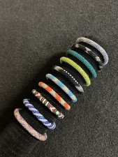 Nepal Glass Bead Crochet Bracelets 10 Count Assorted Colors/Paterns J271