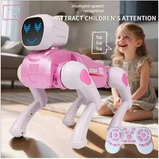 Pink X1 RC AI Smart Robot Dog APP Control Programming Dog Voice Command Kids Toy