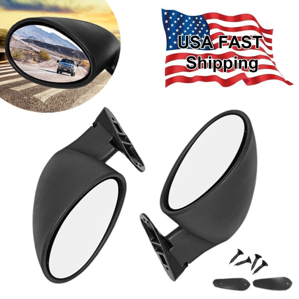 Universal California Classic Black Side Mirrors PAIR Hot Rod Rat Rod Muscle Car — 第 2/4 张图片