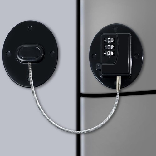 Fridge Lock 1 Pcs Refrigerator Lock Combination Black Combo Fridge Locks for ... - Bild 1 von 9