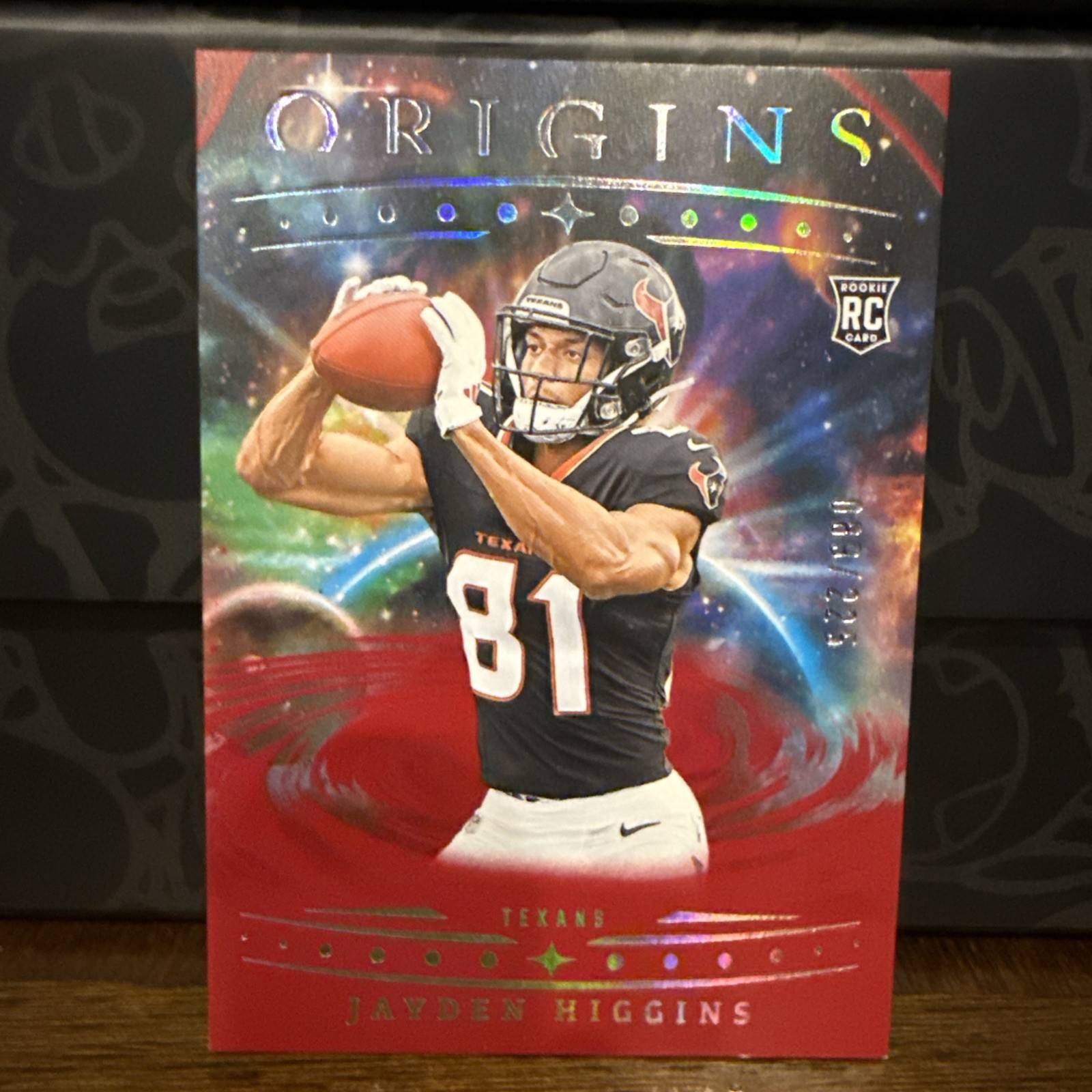 2025 Panini Origins Jayden Higgins RC Red /225 #132 - Houston Texans