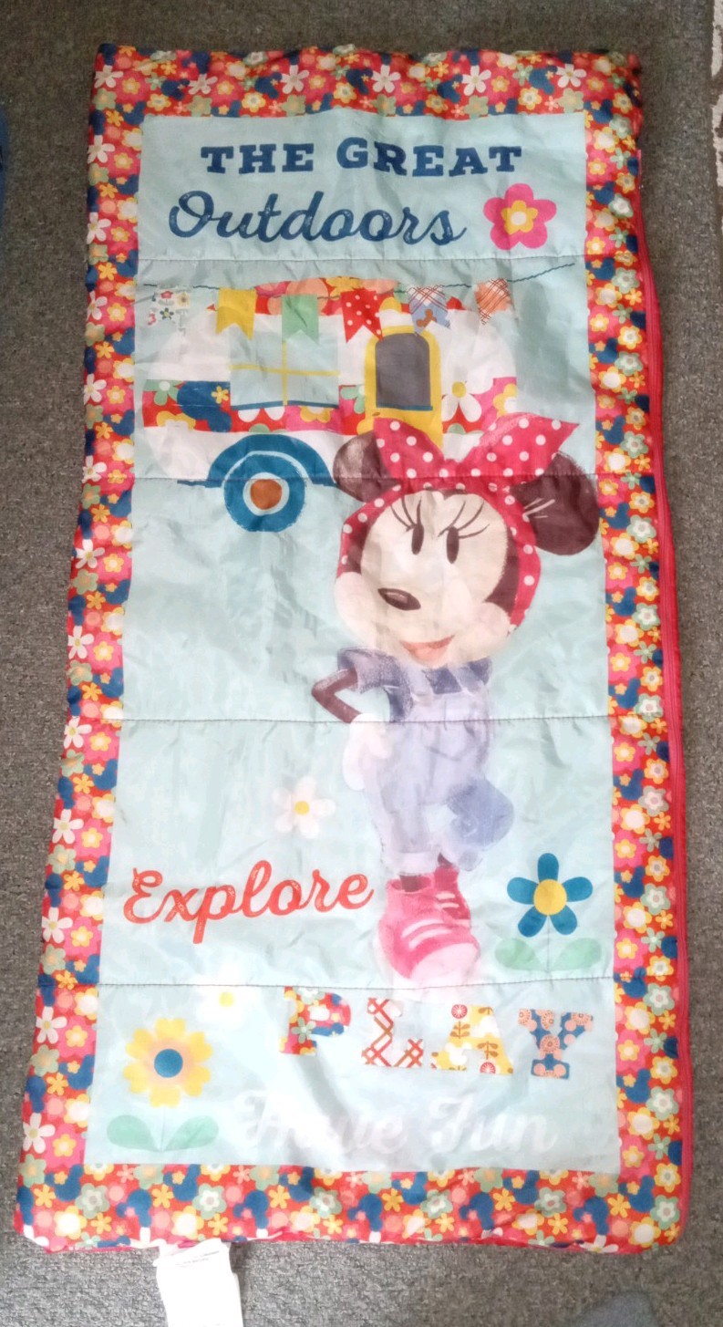 Disney Minnie Mouse Sleeping Bag Great Outdoors Kids 28"X56