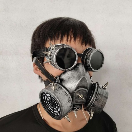 Disfraz Respirador de Gas Máscara Steampunk Día del Juicio Final Halloween Mascarada Juegos con disfraces - Imagen 4 de 13