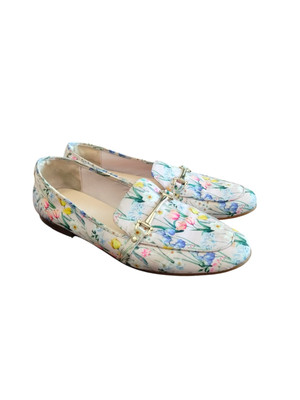 Aldo Loafers Womens 9 Multicolor Floral Bloomcore Spring Gold Hardware Slip On