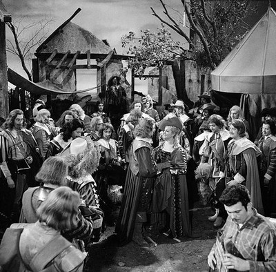 Michel Le Royer Francoise Christophe in the middle of other actors- Old Photo