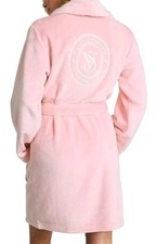 Victoria's VICTORIA Secret NEW Fall 2025 pink Cozy PLUSH Velour ROBE M L