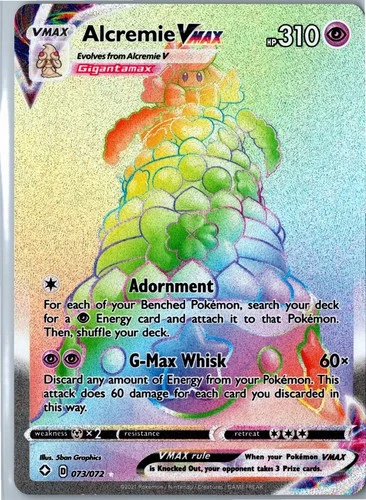 Pokemon Card - Alcremie VMAX (Secret) - 73/072 Shining Fates - Near Mint
