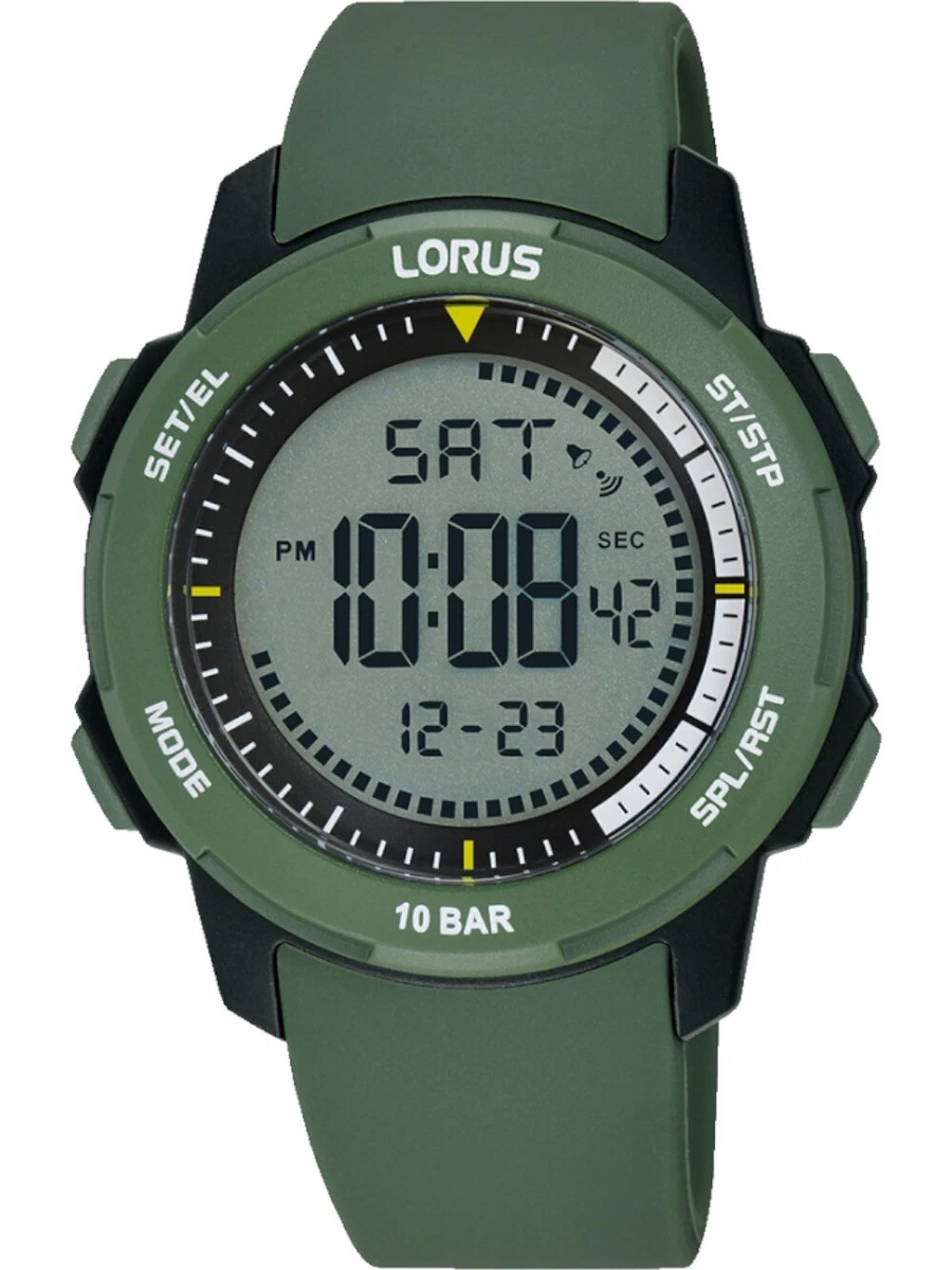 Lorus Orologio Digitale Uomo R2323DX9 – Cronografo Con Allarme E Timer, Cassa 45mm, Impermeabile 100m