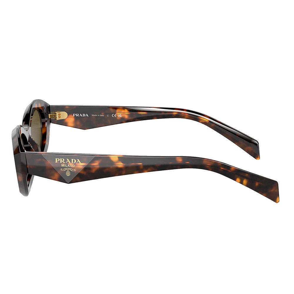 サングラス PRADA Woman Sunglasses Multicolor 0PR26ZS 14L09Z Prada PR 26ZS 14L09Z Sage/Honey Tortoise Plastic Oval