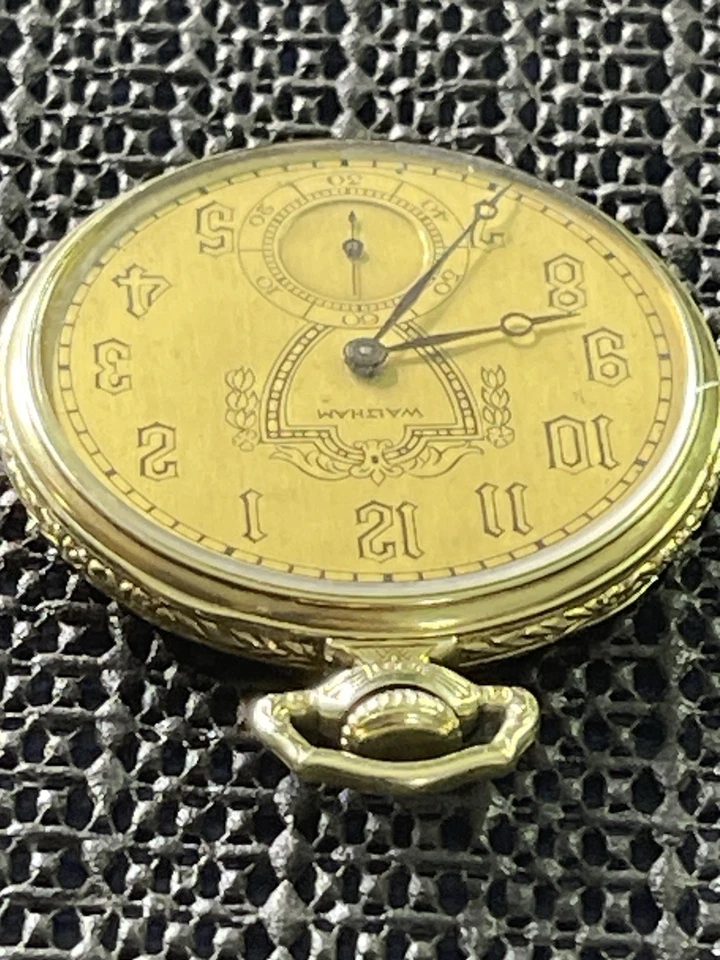 1924 Waltham Pocket Watch 14k GF Colonial 17j 12s Gr. 1225 Mod.1924 Col.b Runs - Image 3 of 4