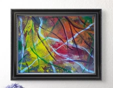 Original Art "Decisions" 9x12 Canvas Expressionism Abstract Design Home Art