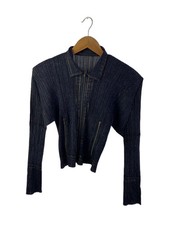 PLEATS PLEASE ISSEY MIYAKE Denim Transfer Jacket 3 Polyester NVY Solid