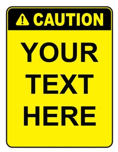 Personalised Custom Warning Danger Sign Self Adhesive Warning Sticker