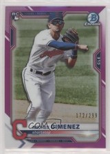 2021 Bowman Chrome Fuchsia Refractor 172/299 Andres Gimenez #12 12yr