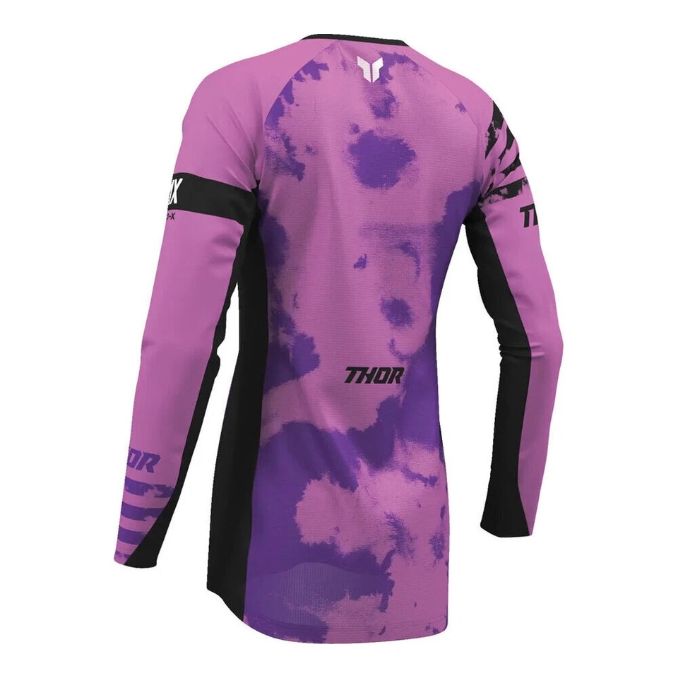 Thor Women MX Combo Hose Shirt Launchmode Bleach schwarz lila Motocross Set - Bild 2 von 4
