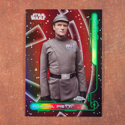 4-10-01 PWE. 2024 topps chrome star wars #ge-6 Kashyyyk Green /99 admiral piett